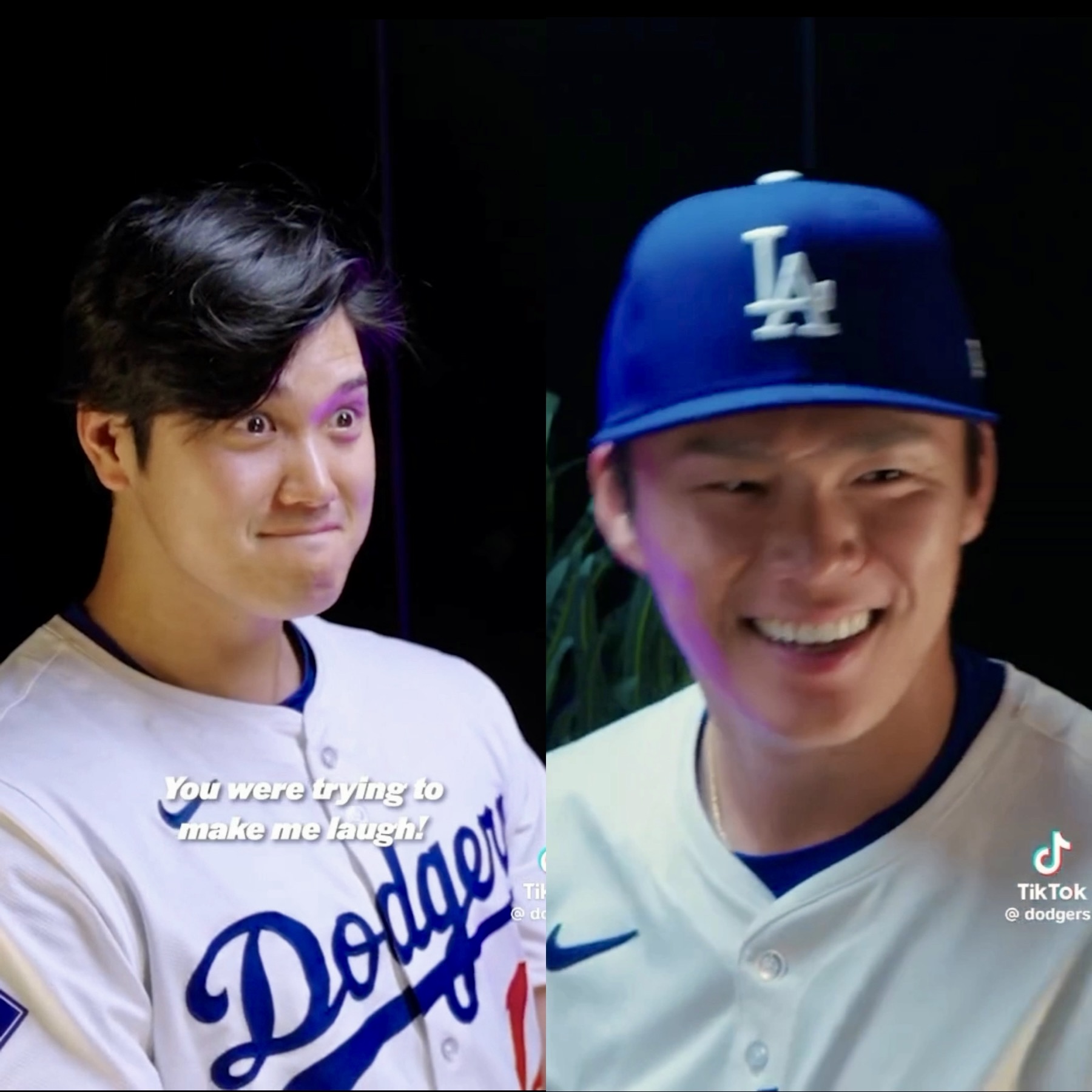 Ohtani and Fellow Dodger Yamamoto Face Off in a Laugh Challenge